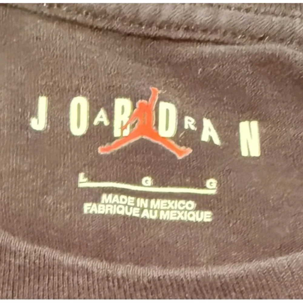 Jordan Flight Men's Long Sleeve Shirt Black Red Jumpman Graphic Streetwear